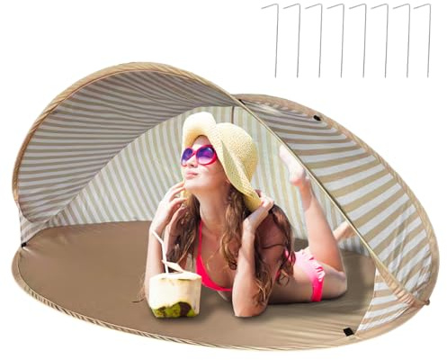 Campingtält - anti-UV strandskydd med bärväska ingår, kompakt solskydd för vandring pool resor festival trädgård