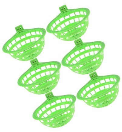 CIYODO Lot de 6 Nids D'oiseau Artificiels en Plastique Vert, Grands Bols D'incubation pour Pigeons, Perruches et Petits Oiseaux, Accessoires D'élevage pour Cages, Nidification