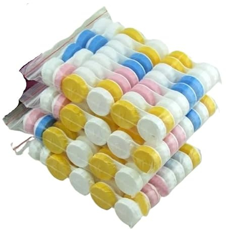 Contact Lens Cases,Contact Lenses Case Box 50/100pcs Simple Contact Lens Case Box Eyewear Accessories Cute Travel Container for Lenses Random Color(100pcs Random)