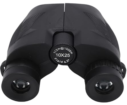 TIKATARER 10x25 Binoculars, Compact Folding Field Glasses, Wide View Optics with K9 Prism, Ideal for Bird Watching, Hiking, Travel & Wildlife Sightseeing