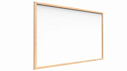 ALLboards Tableau Blanc Magnétique Effaçable à Sec avec Cadre en Bois 120x90cm, Whiteboards