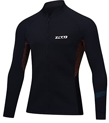 ZCCO Muta in neoprene 1,5mm per uomo e donna - Maniche lunghe - Per immersioni subacquee - Zip frontale - Per pesca subacquea, snorkeling e surf