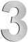 nanlyiau 6in/15.3cm número de casa de acero inoxidable numeros para casa de SUS304 efecto de flotación cepillado numeros adhesivos (6in number 3)