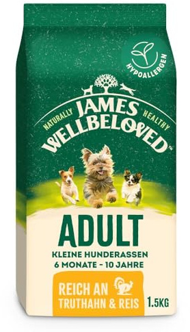 James WELLBELOVED 1,5kg Hund, kleine Hunderassen, Trockenfutter Truthahn & Reis