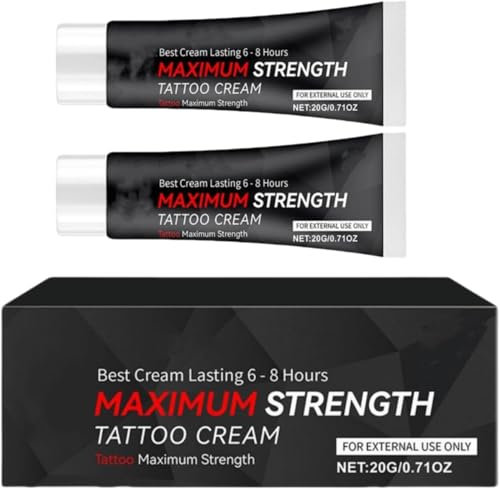 Tattoo Numibing Creme Gel, bis zu 6 Stunden Extra Stärke für Tattoos, Beruhigendes Gel Gelenkpflegestift spendet Feuchtigkeit und beruhigt die Gelenkhaut Pflege für trockene Haut