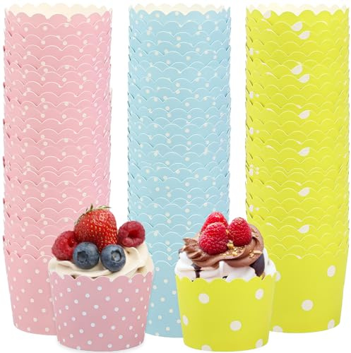 Cupcake wrappare, Haveit 150 stycken cupcake-toppers wrappers, muffinsformar papper mini muffins pappersformar, lämplig för bakning födelsedag bröllop fester