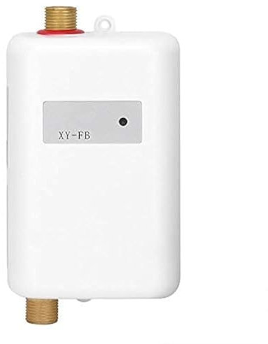 Mini Tankless Instant Hot Water Heater Under Sink Water Heater Bathroom Kitchen Washing for Hot and Cold Dual-use (220V UK Plug)