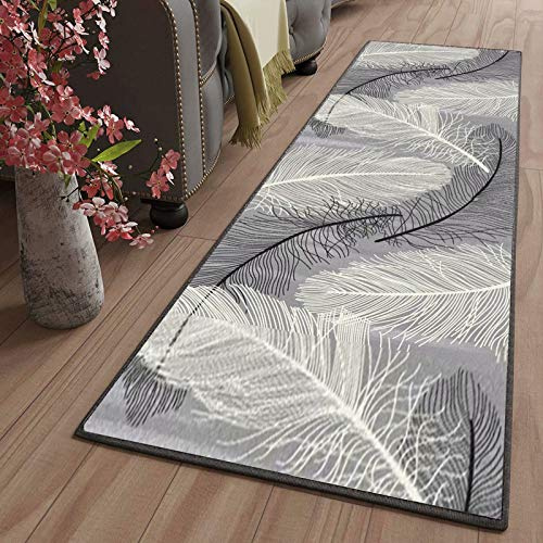 Köksmatta framsida lång tvättbar halkfri, modern design traditionell Berberberbere-matta för kök sovrum vardagsrum interiör, 90 x 320 cm Color18