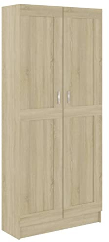 vidaXL Bibliothèque, Meuble de Rangement avec Compartiment, Armoire à Livres Salon Salle de Séjour Intérieur, Chêne Sonoma Bois d’Ingénierie
