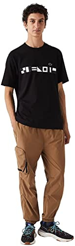 Lacoste Th0411 t-Shirt Relax Fit, Nero, M Uomo