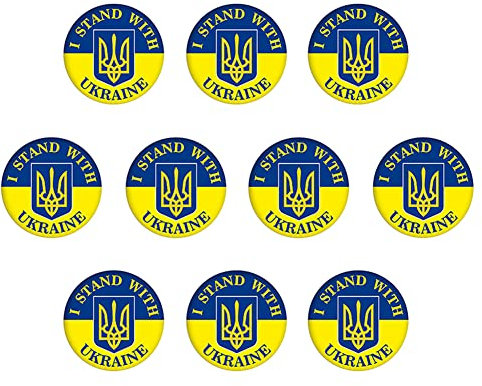 Ukraine Flagge Brosche Pins Anstecker, Ukraine Peace Frieden Buttons Brosche Friedensflaggen Solidaritäts Ansteckbuttons Ukraine Flag Pin Badge Anstecknadel für Kleidung Pullover Hemd Rucksack Zubehör