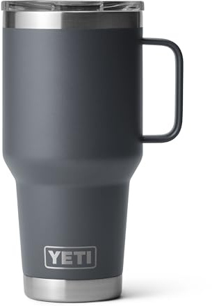 YETI Rambler 30 oz Travel Mug, Stainless Steel, Vacuum Insulated with Stronghold Lid, Charcoal