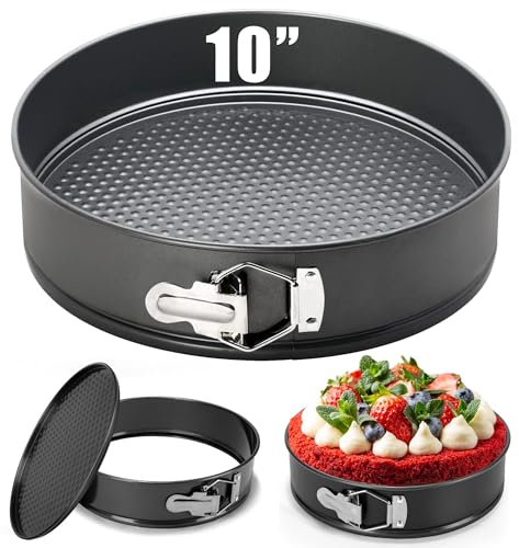 26 CM Springform Cake Tin Baking Tin Round Leakproof Nonstick Removable Bottom Cake Tins for Cake, Cheesecakes, Pizza, and Quiches
