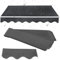 Retractable Awning Top Replacement Fabric(without Frame) Outdoor Sun Shade Shelter Canopy Cover Waterproof Polyester for Yard Deck Balcony Gray(Size:3x2.5m,Color:Gray)
