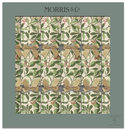 Penny Kennedy Morris & Co - Cracker natalizi, design a forma di corbezzolo festivo, vassoio da 15,2 x 33,3 cm, interno in plastica ecologica, cracker natalizi di lusso