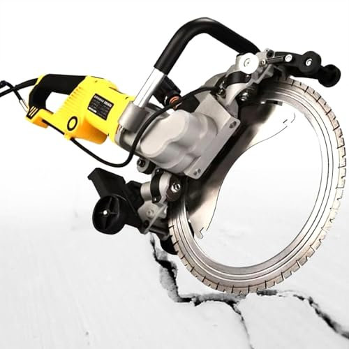 Sega per calcestruzzo,Seghe Elettriche,Scanalatore per Tracce Muro 5000W,Tracciatrice Scanalatrice a Disco 2200rpm,per pali in acciaio,cemento,pietre