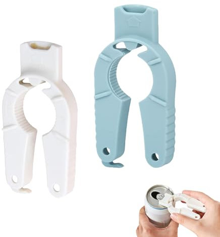 Apribottiglie per Mani Deboli,Apribottiglie Multifunzionale 3 in 1,Apribottiglie in Plastica 3 in 1,Apri Coperchio per Mani Artritiche,Apribottiglie Facile,Adatto per Anziani,Mani Deboli,Artrite