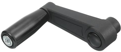 sourcing map Mango giratorio de 8 x 85 mm (diámetro x largo) para máquina de volante, manivela de repuesto universal para fresadora de torno industrial, negro (agujero redondo)