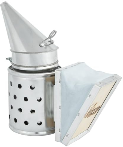 LYSON Bee Hive Smoker Verzinkt mit Heizkörper Smoker Bienen Imker Smoker Zubehör für Imkereibedarf Bienentechnik Imkereiausrüstung Bienenzucht (28 cm)