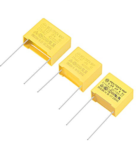 sourcing map Polypropylen kondensatorer sortiment kit DIP 275VAC 0,33uF 0,47uF 0,68uF 15 stycken