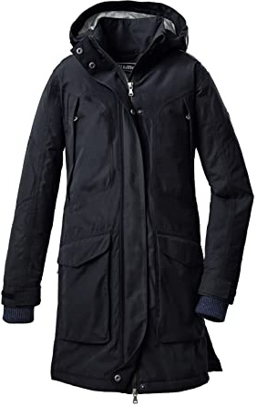 Killtec Girl's Abrigo outdoor/parka funcional con capucha con cremallera KOW 186 GRLS CT, dark navy, 128, 37981-000