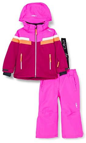 CMP - Kinder-Skianzug aus Twill mit Abnehmbarer Kapuze, Sangria, 164