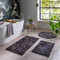 Taracarpet Badematte Badteppich für das Badezimmer waschbar in der Waschmachine Blitz Marmor Abstrakt Muster schwarz-Gold 060x120 cm