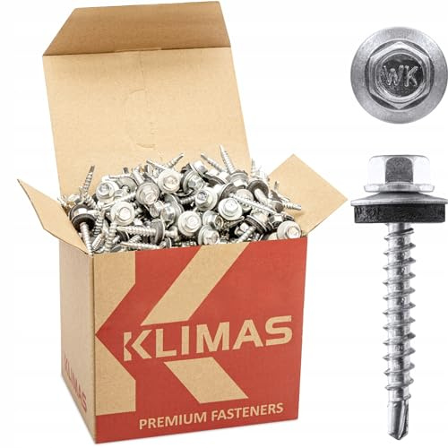 KLIMAS Trapetsskruvar, 4,8 x 80 mm, 200 stycken, galvaniserade
