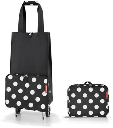 reisenthel foldabletrolley - Faltbarer, kompakter Einkaufswagen - einfach zu verstauen, Couleur:dots White