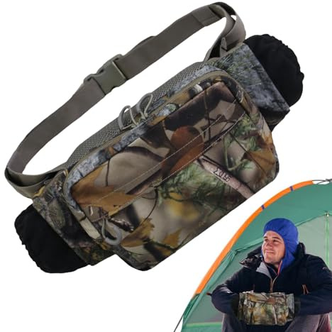 Vattentät handficka, vinterhandvärmare med framficka, justerbar nackrem för utomhusaktiviteter jakt, fiske och vandring, handmuff med ficka, framficksdesign vinter