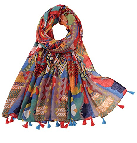 KAVINGKALY Foulard Coton Femme couleur unie Grand Châle Pure Fes Femmes S’enroule pour La Soirée