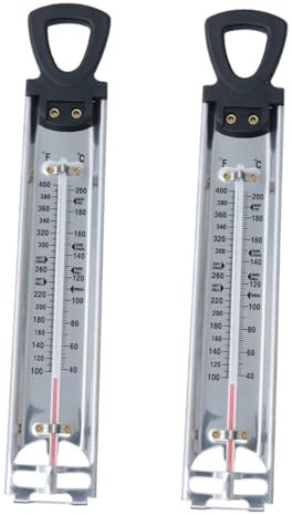 Alipis Home Kitchen Essential 2 Pack Termometro Per Caramelle Termometro Per Marmellata Sciroppo Di Zucchero Doppia Scala Facile Da Leggere Montaggio A Parete