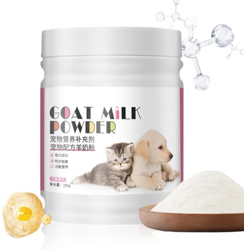 Jubilofex Ziegenmilch Für Hunde - Bio Natürliche Kätzchenmilch Pulver | Flüssigkeitszufuhr Magenpflege Fellgesundheit Entwöhnung Welpen