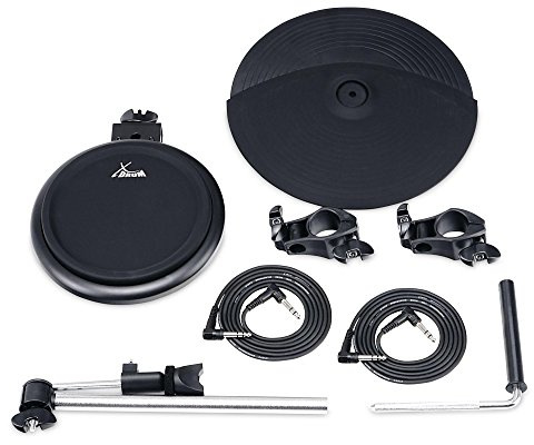XDrum DD-520AOS Add On Set (Erweiterungs-Set für DD-520 E-Drum-Set, 8 Drum Pad, 12 Becken Pad, Dual Zone, Choke-Funktion, Roland kompatibel, inkl. Klemmen, Haltearme und Kabel)