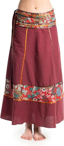 ufash Jupe Portefeuille - Jupe Maxi Indienne avec Ceinture - Plusieurs Designs différents