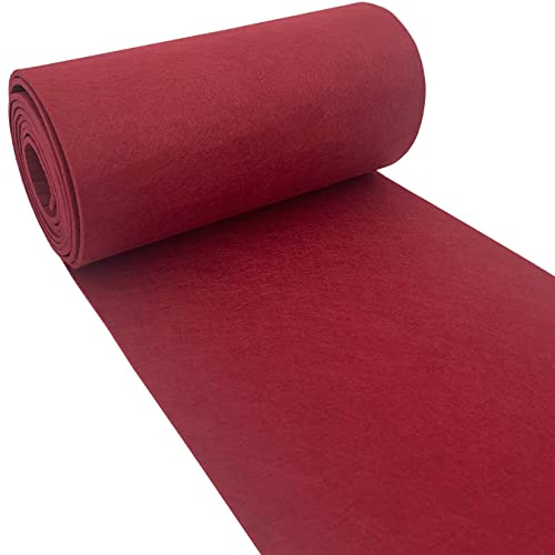 aufodara Tela de Fieltro 150cm x 40cm x 3mm Rollo de Fieltro de Poliéster para Manteles Fieltro, Bolsa de Fieltro, Manualidades de Costura, Patchwork, Jardín Disco de Mantillo Fieltro (Borgoña)