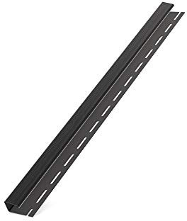 Bryza Kunststoffpaneele Schwarz RAL9005 1,50m Wandpaneele Deckenpaneele Innen und Außen Unterdachpaneele Dachkasten Wandverkleidung Holzoptik (J- Abschlussleiste 1,50m)