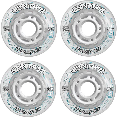 TronX Control Indoor Soft 76A Inline Hockey-Rollen – 59 mm, 68 mm, 72 mm, 76 mm und 80 mm Hi-Lo (59 mm)