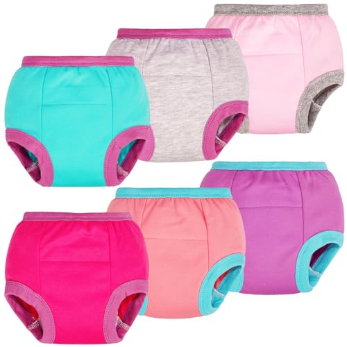BIG ELEPHANT Baby boy's and Girl's Potty Training Pants, 100% Cotton Soft and Absorbent, 4T