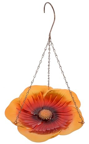 COLLBATH Mangiatoia per Uccelli da Appendere all in Vassoio per Mangime e Acqua Design per Patio o Albero
