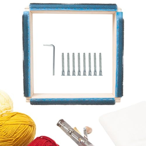 Cadre de broderie à la main - Cadre de broderie carré avec bandes de préhension, cadre punch needle | -Outil de , accessoires de broderie et de quilting, cadre d'art en tissu, support de