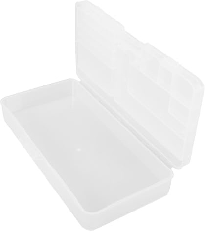 DIKACA Organizador Pequeño de Plástico Transparente para Herramientas de Reparación de Teléfonos Caja de Almacenamiento Compartimentos para Tornillos y Piezas Pequeñas Contenedor