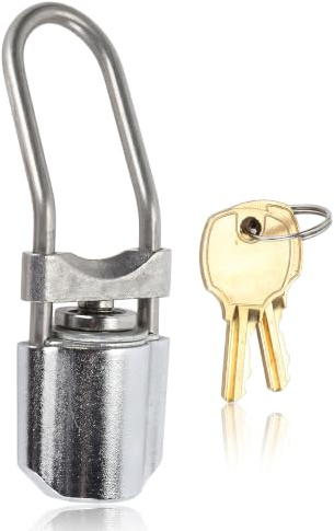 ZAWELIYO Serrure pour Robinet de Bière en Acier Inoxydable, Cadenas pour Robinet de Fût de Bière, 11x4cm, 2 Clés Incluses