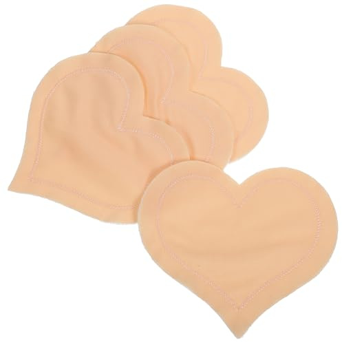 VINTORKY Reusable Washable Nursing Pads 2 Pairs Heart-Shaped Breastfeeding Breast Pads for Breastfeeding Moms Anti-Leakage