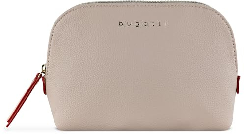 bugatti Ella hochwertige Kosmetiktasche Waschtasche Kulturtasche Kulturbeutel in beige