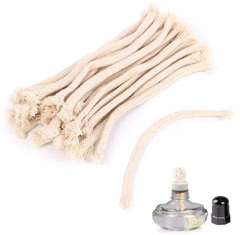 25 Stück Docht für Öllampen, Kerzendochte für Kerzen, Öllampendochte, Ersatzdocht für Öllampe Docht Öllampe Kerzendochte, für Öllampen und Kerzen DIY Handgefertigte Kerzenherstellung