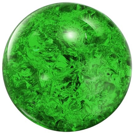 sourcing map 40mm/1.6 Crystal Sphere Ball Ice Cracked Glass Solid Decorative Sphere Crystal Ball Prop Ornament for Feng Shui Divination Fortune Telling Tabletop Fountain Decoration, Green