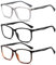 Fsread 3 Pack Blaulichtfilter Lesebrille für Herren Federscharnier Sport Square Reader TR90 Anti-Glare Lesehilfe +1.5