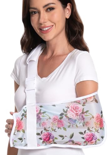 Ledhlth Breathable Mesh Rose Arm Sling Shoulder Immobilizer for Women