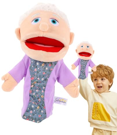 Set di marionette - 30 cm, tessuto peluche, pupazzi a mano, esaltatore di sviluppo sociale | pupazzo di peluche Fun Time, pupazzi di famiglia per ragazzi e ragazze